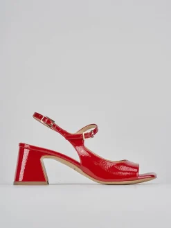Sandalo tacco 6 cm rosso vernice