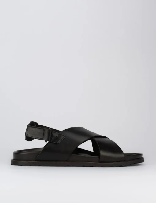 Sandalo tacco 1 cm testa pelle