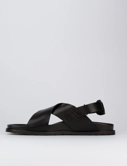 Sandalo tacco 1 cm testa pelle