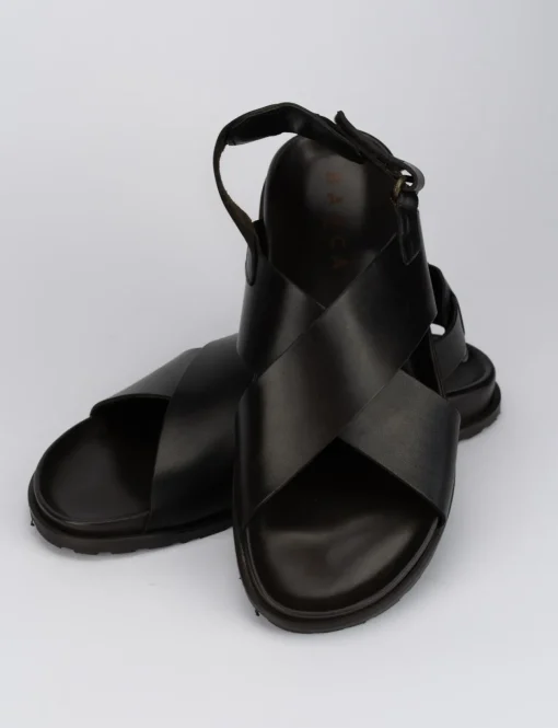 Sandalo tacco 1 cm testa pelle