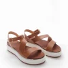 Sandalo zeppa 4 cm cuoio