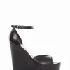 sandalo zeppa 13 cm nero
