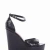 sandalo zeppa 13 cm nero