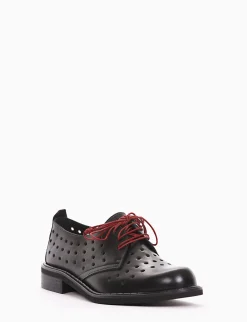 scarpa lacci tacco 2 cm nero