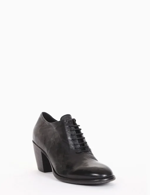 scarpa lacci tacco 8 cm nero