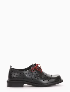 scarpa lacci tacco 2 cm nero