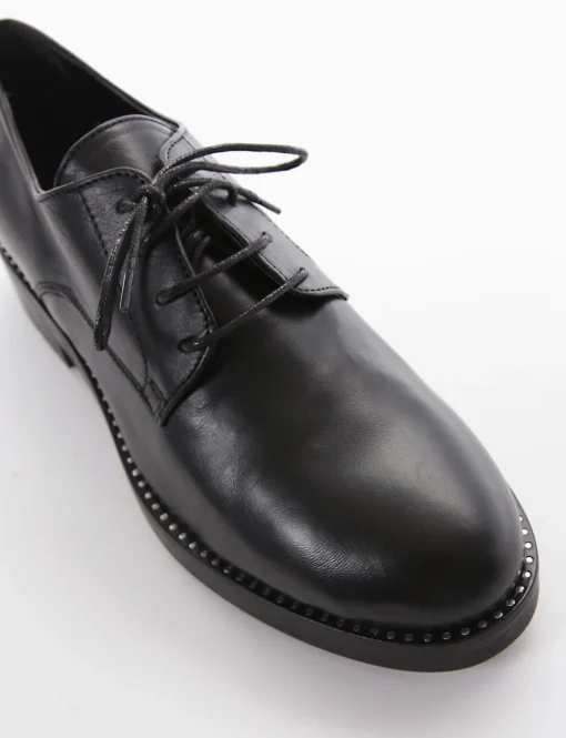 scarpa lacci tacco 2 cm nero