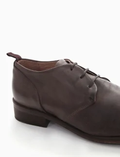 scarpa lacci tacco 2 cm tortora