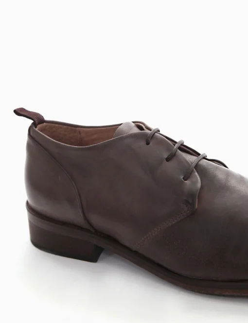 scarpa lacci tacco 2 cm tortora