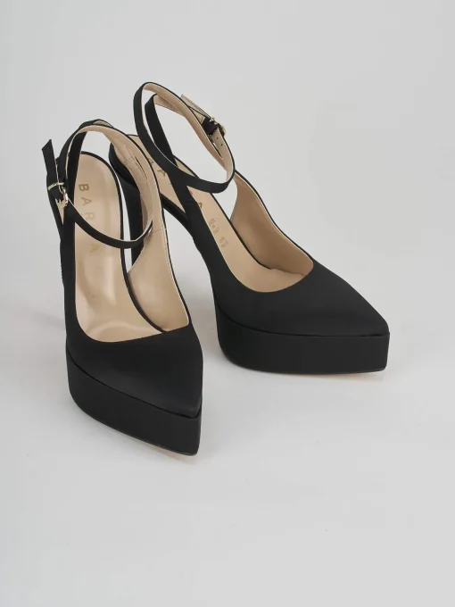 Slingback decoltè tacco 11 cm nero raso