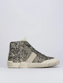 Sneakers glitter argento