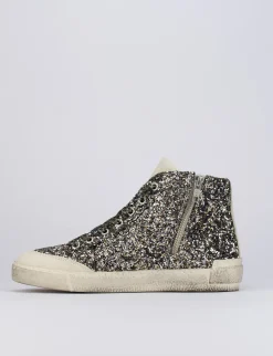 Sneakers glitter argento