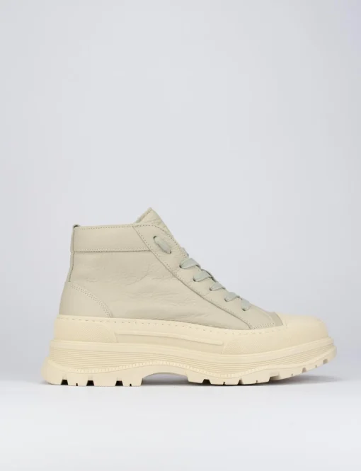 Sneakers pelle beige