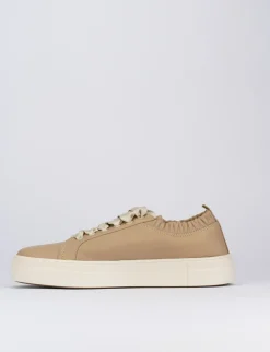 Sneakers pelle beige