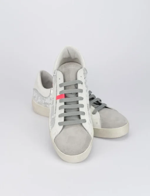 Sneakers pelle grigio