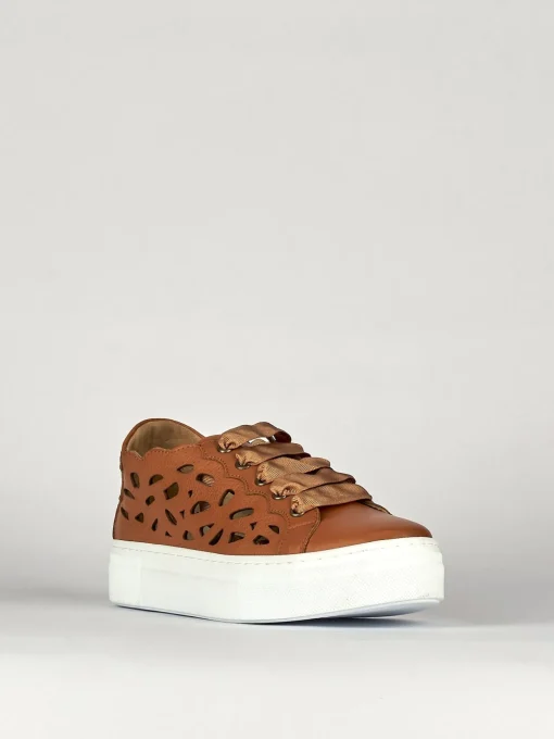Sneakers pelle marrone
