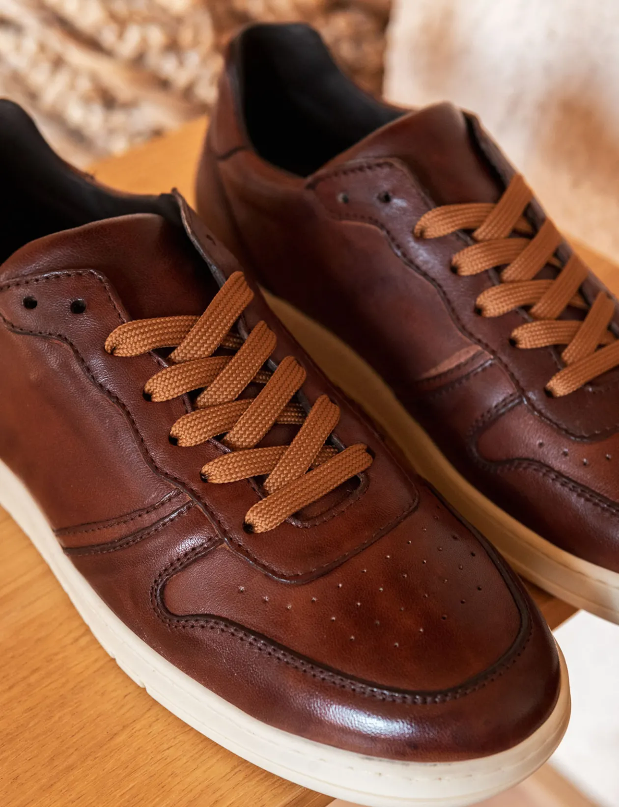 Sneakers pelle marrone