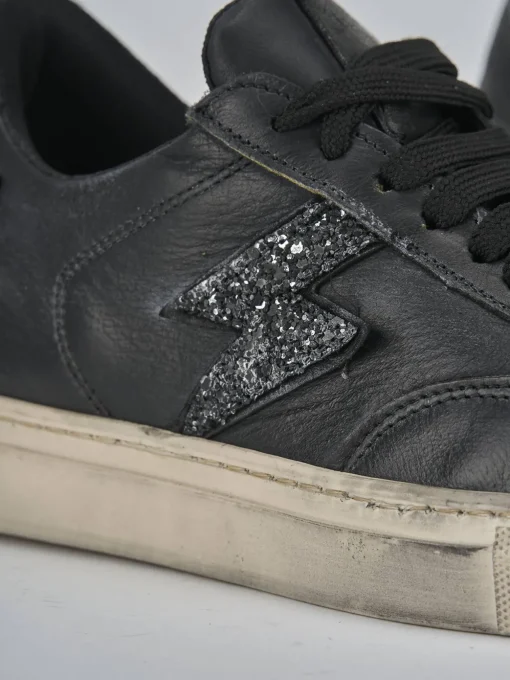 Sneakers pelle nero
