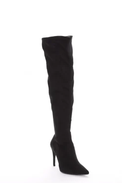 stivale scosciato tacco 9 cm nero