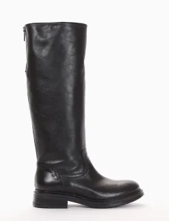 Stivale tacco 2 cm nero