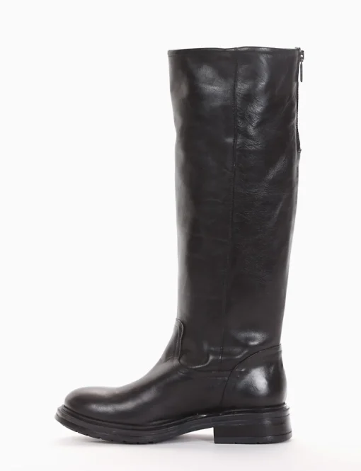 Stivale tacco 2 cm nero