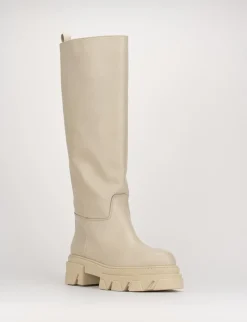 Stivale tacco 2 cm beige