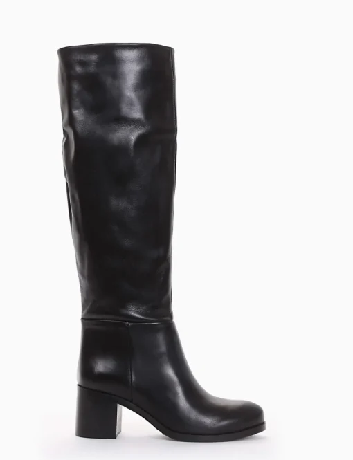 stivale tacco 5 cm nero