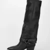 Stivale tacco 5 cm nero
