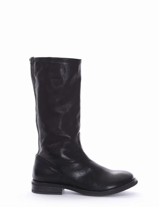 stivale tacco 2 cm nero