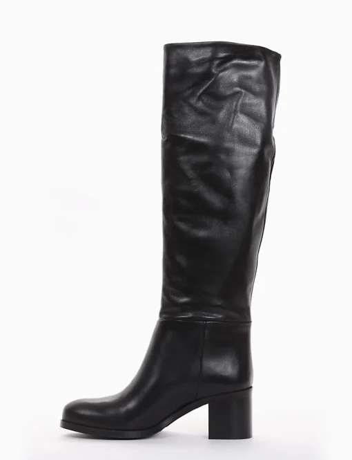 stivale tacco 5 cm nero