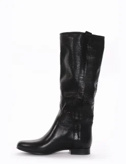 stivale tacco 2 cm nero