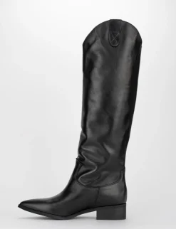 Stivale tacco 5 cm nero
