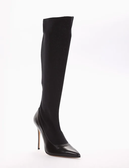 stivale tacco 10 cm nero