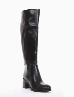 stivale tacco 5 cm nero