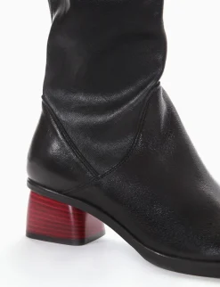 stivale tacco 4 cm nero