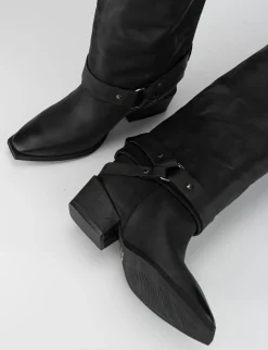 Stivale tacco 5 cm nero