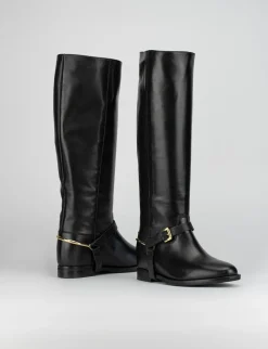 Stivale tacco 3 cm nero