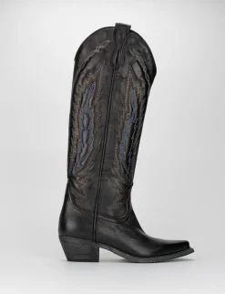 Stivale tacco 3 cm nero