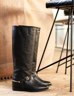Stivale tacco 3 cm nero
