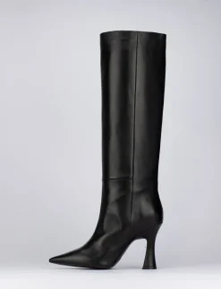 Stivale tacco 9 cm nero pelle
