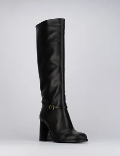 Stivale tacco 8 cm nero pelle