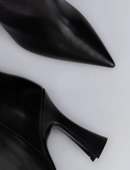 Stivale tacco 9 cm nero pelle