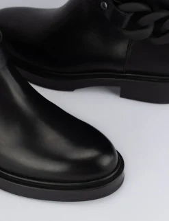 Stivale tacco 2 cm nero pelle