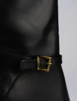Stivale tacco 8 cm nero pelle