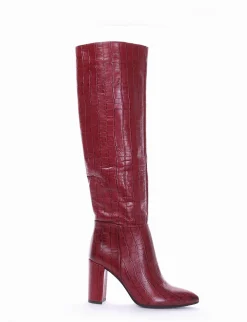 stivale tacco 8 cm rosso