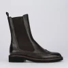 Stivale tronchetto tacco 2 cm testa pelle