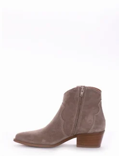 Stivale tronchetto tacco 5 cm beige