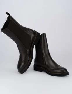 Stivale tronchetto tacco 2 cm testa pelle