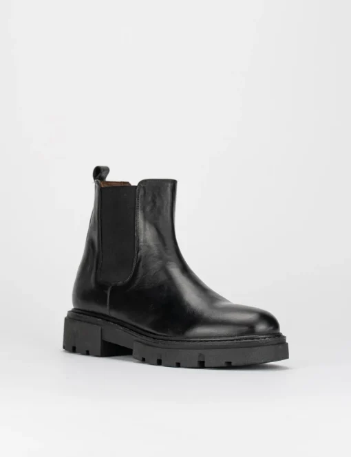 Stivale tronchetto zeppa 3 cm nero