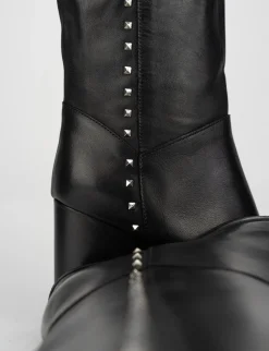 Stivale zeppa 10 cm nero